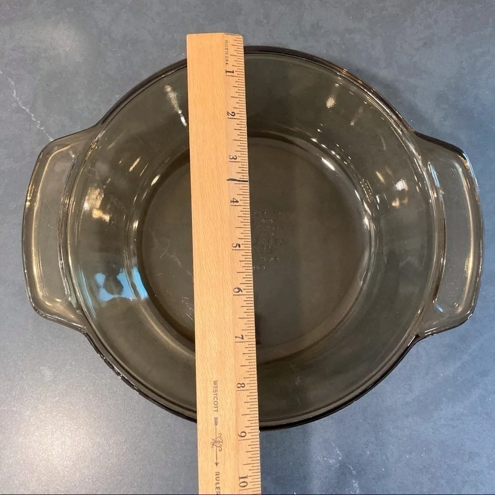 Vintage Anchor Hocking tan glass casserole dish